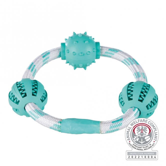 Trixie Denta Fun Seilring mit Bällen Trixie Denta Fun Seilring mit Bällen