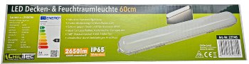 Wand- & Deckenleuchte "HP-25" IP65, 60cm, 24W, 4000k, neutralweiß, 2650 Lumen