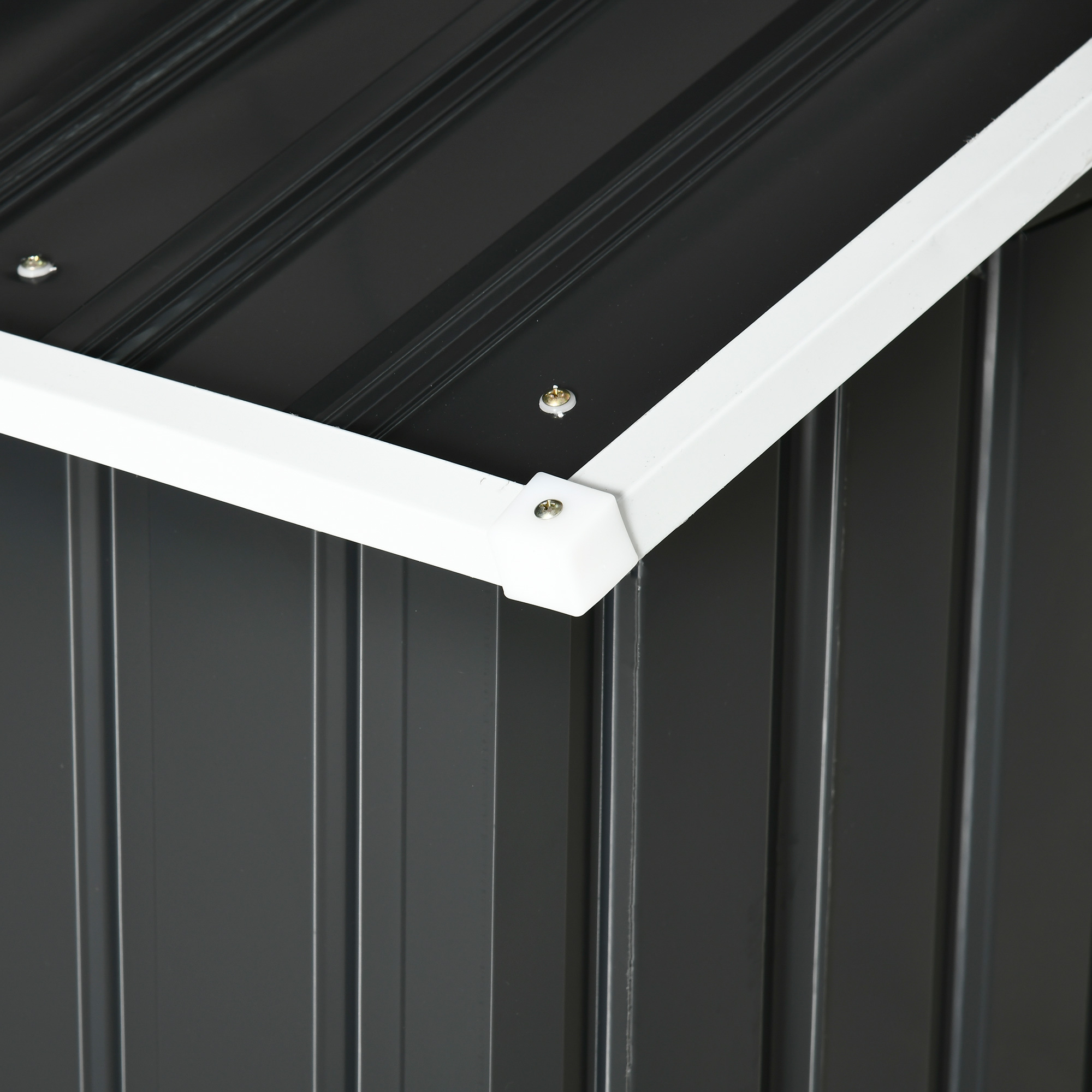 Metallschuppen für Rasenmähroboter, rostfrei, 86 x 100 x 63cm, Dunkelgrau