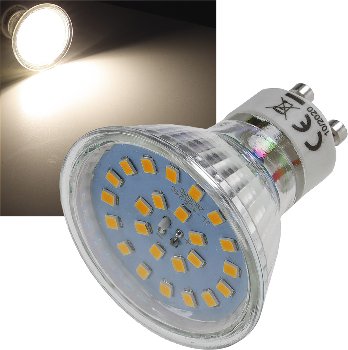 LED Strahler GU10 "H55 SMD", 120°, 4000k, 460lm, 230V/4W, neutralweiß