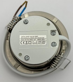 LED-Einbauleuchte "Flat-32" neutralweiß, 80x32mm, 5W, 590lm, Edelstahl gebürstet