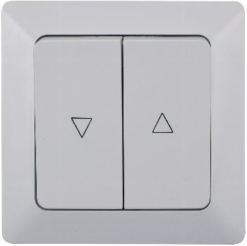 MILOS Jalousien-Steuerung Hoch/Runter, Taster, inkl. Rahmen, UP, weiß matt