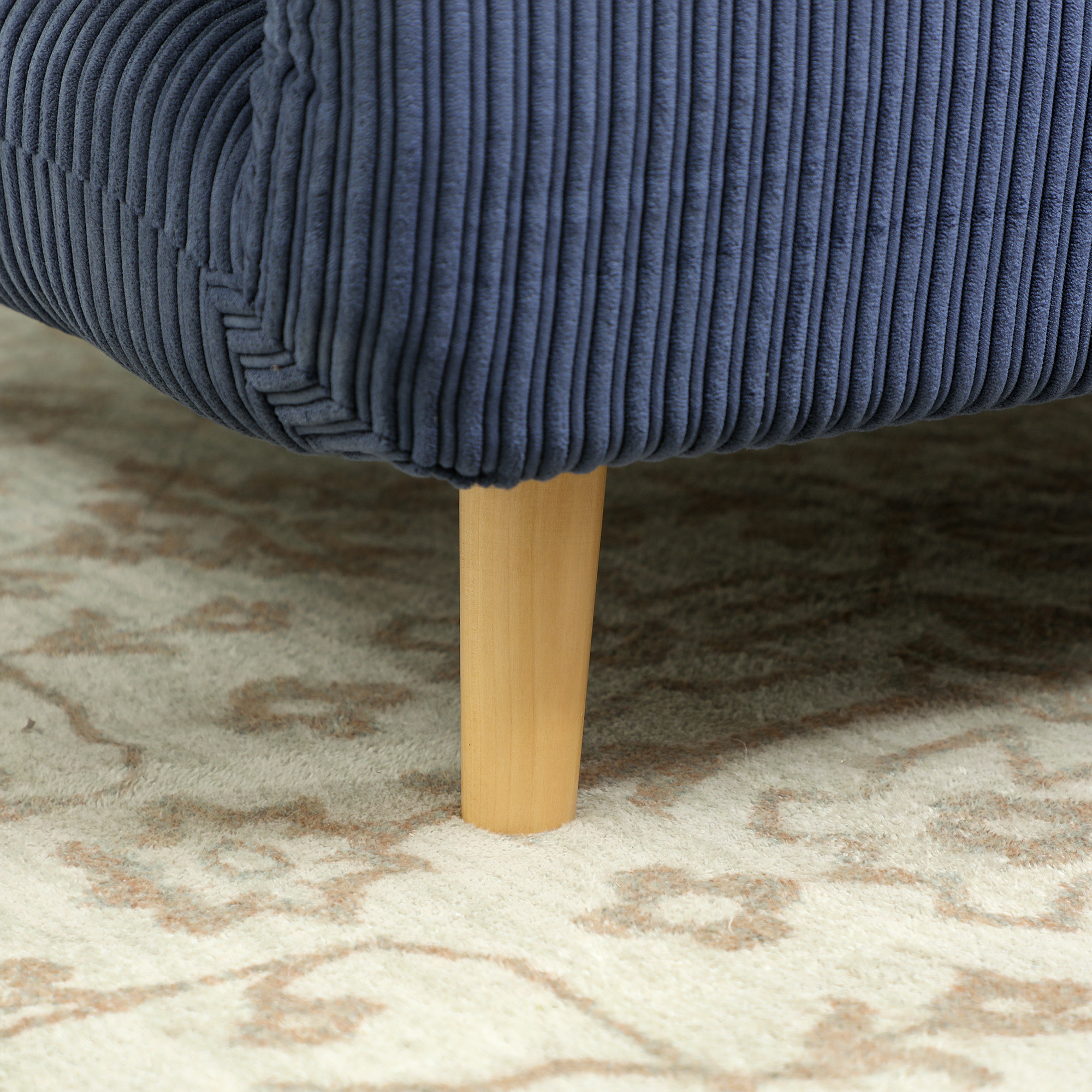 2-in-1 Schlafsessel Gästebett, verstellbare  Kopfstütze Cord-Optik 82 cm x 8 cm x 83 cm Blau