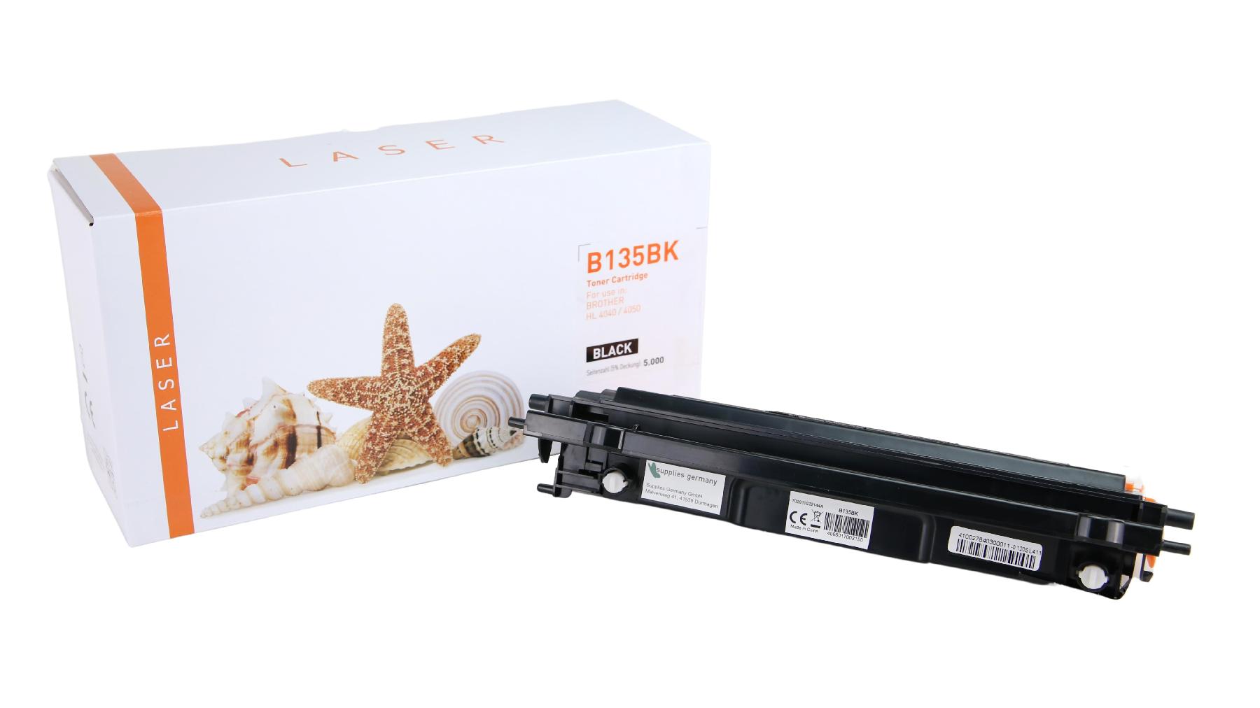 TN135schwarz alternativ Toner schwarz für Brother / TN135schwarz / 5.000 Seiten