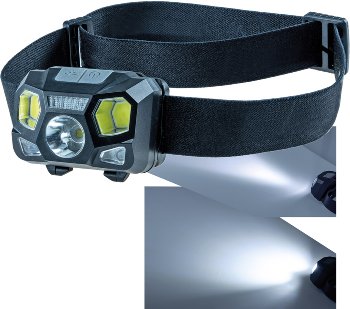 LED-Stirnlampe mit Akku "CTH-5" IP44, 5W, 375 Lumen, mit Gestensteuerung LED-Stirnlampe mit Akku "CTH-5" IP44, 5W, 375 Lumen, mit Gestensteuerung