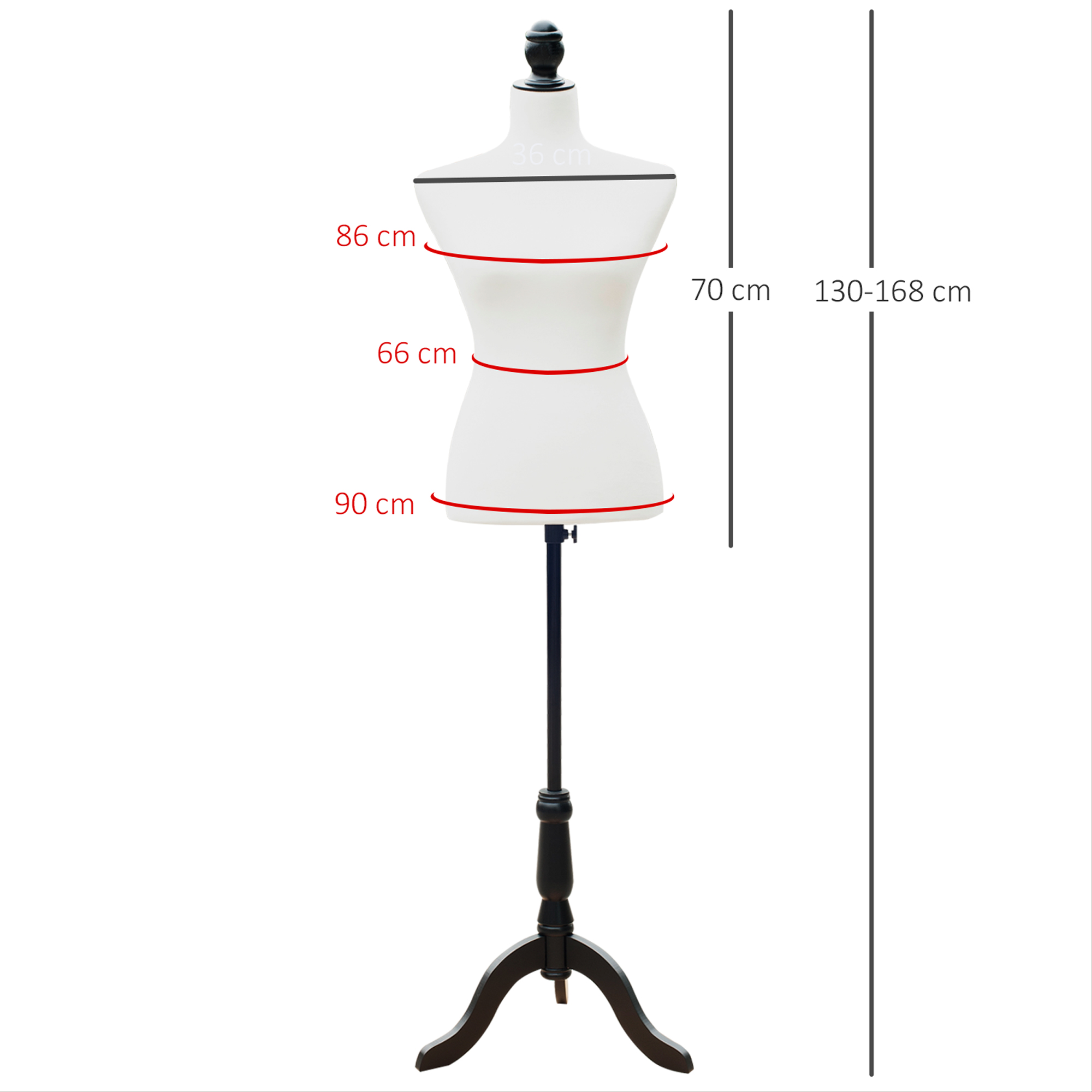 Mannequin-Torso, Kleiderpuppe, Schaufensterpuppe, Schaumstoff, Holz, Metall, Weiß