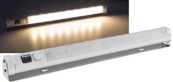 LED Unterbauleuchte mit Bewegungsmelder, Batteriebet., 9 SMD LEDs, 80lm, warmweiß LED Unterbauleuchte mit Bewegungsmelder, Batteriebet., 9 SMD LEDs, 80lm, warmweiß