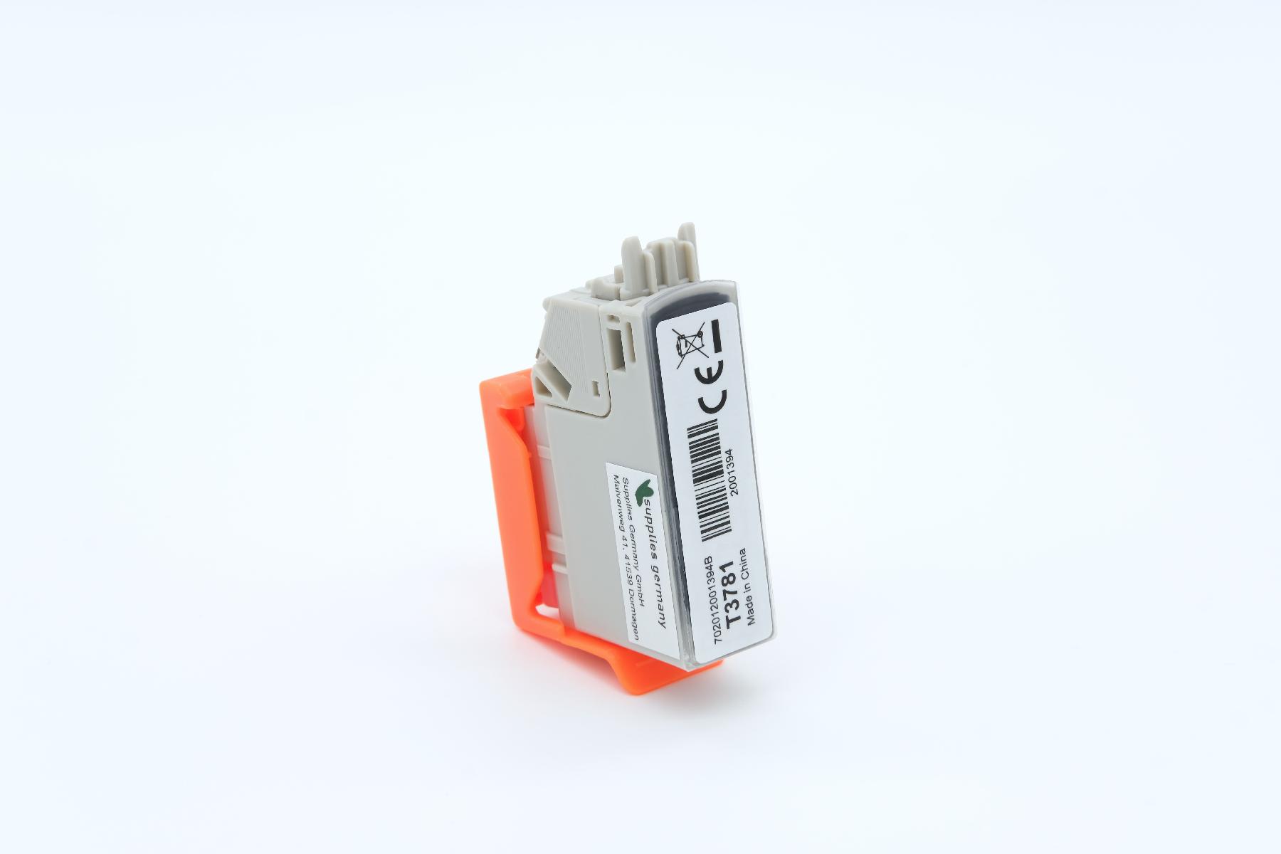 T3781XLschwarz alternativ Tinte schwarz für Epson / C13T37814010 / 500 Seiten