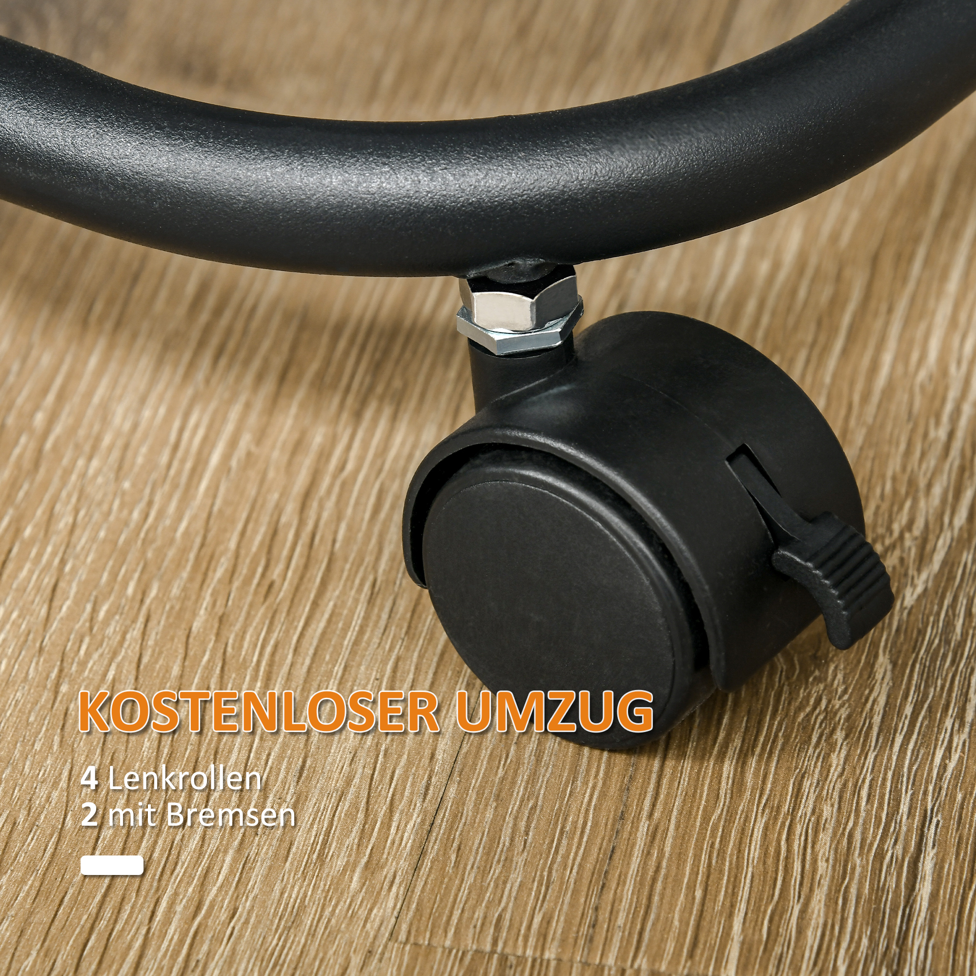 Servierwagen mit 4 Ebenen drehbar Küchenwagen mit Rollen Drahtkorb Rollwagen mit oberen Regal 33x33x77 cm Schwarz