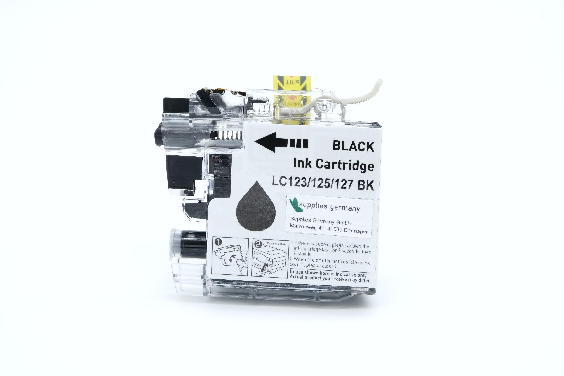 LC127BK alternativ Tinte black für Brother / LC127BK / 28ml