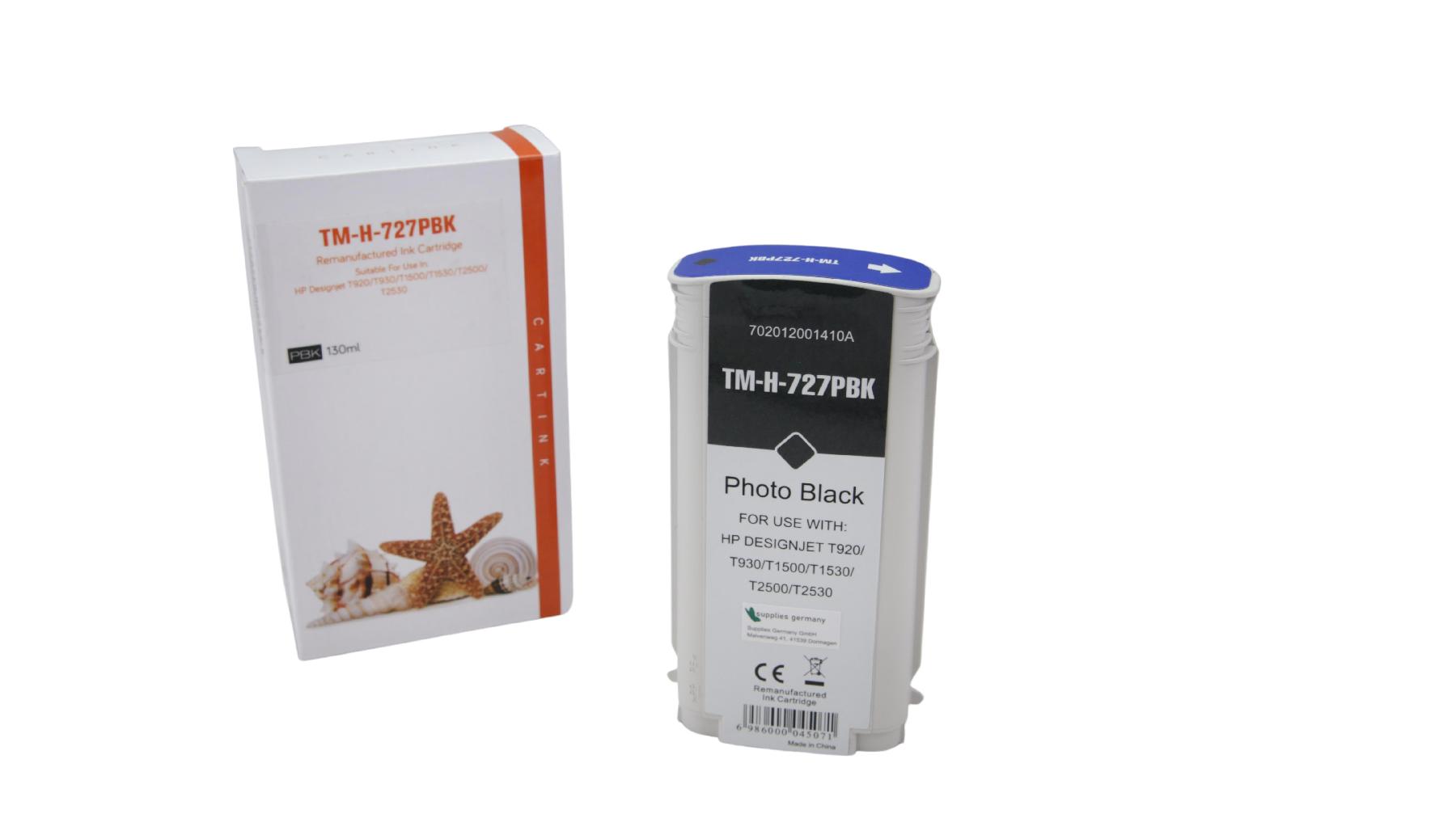 727PBK Refill Tinte Photo black für HP / B3P23A / 130ml