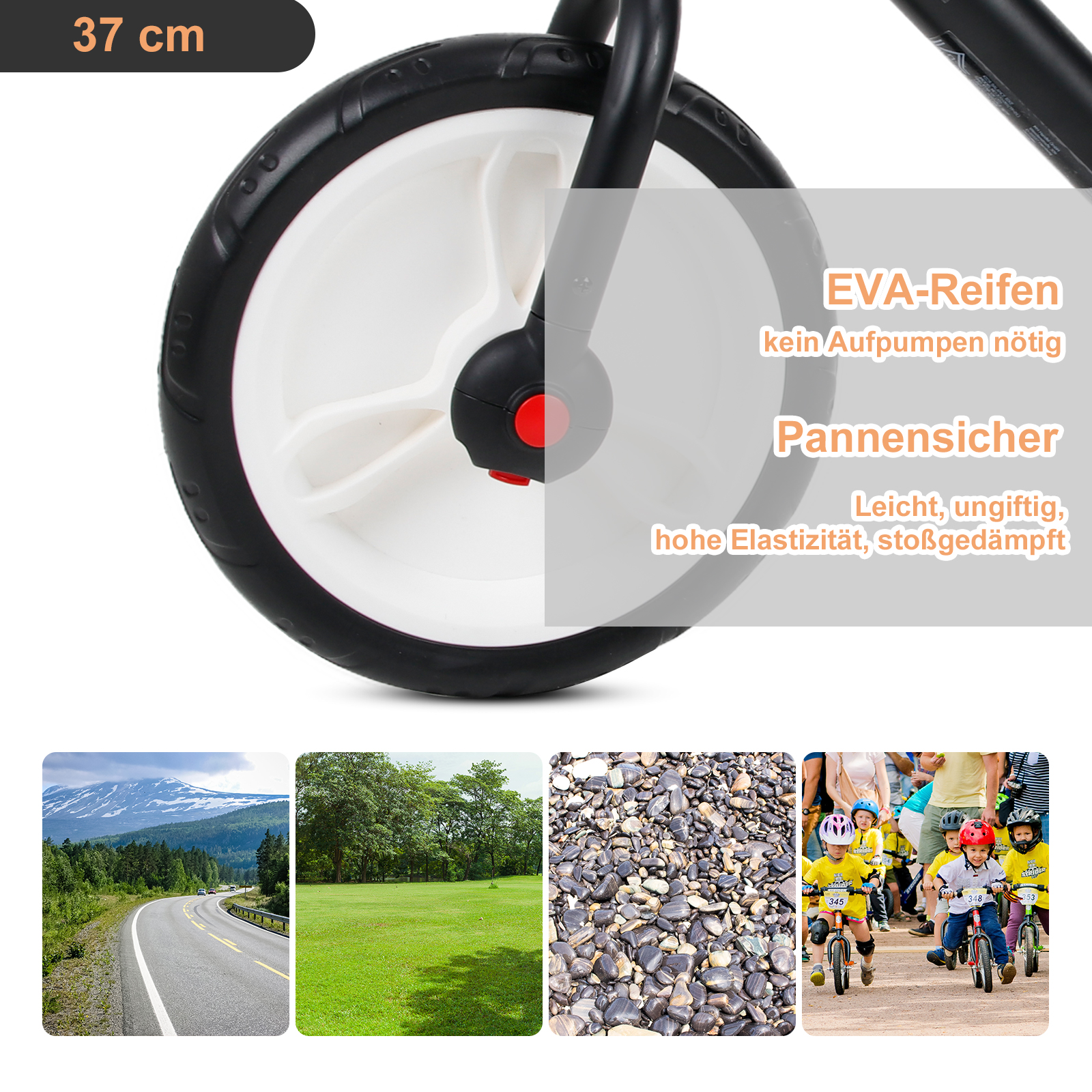 Kinder Laufrad, Lauflernrad, Kinderfahrrad, 2-in-1, Kinderrad mit Stützrädern und Pedalen, 2-5 Jahre, Sitzhöhenverstellbar, PP, Schwarz, 85 x B36 x H54 cm