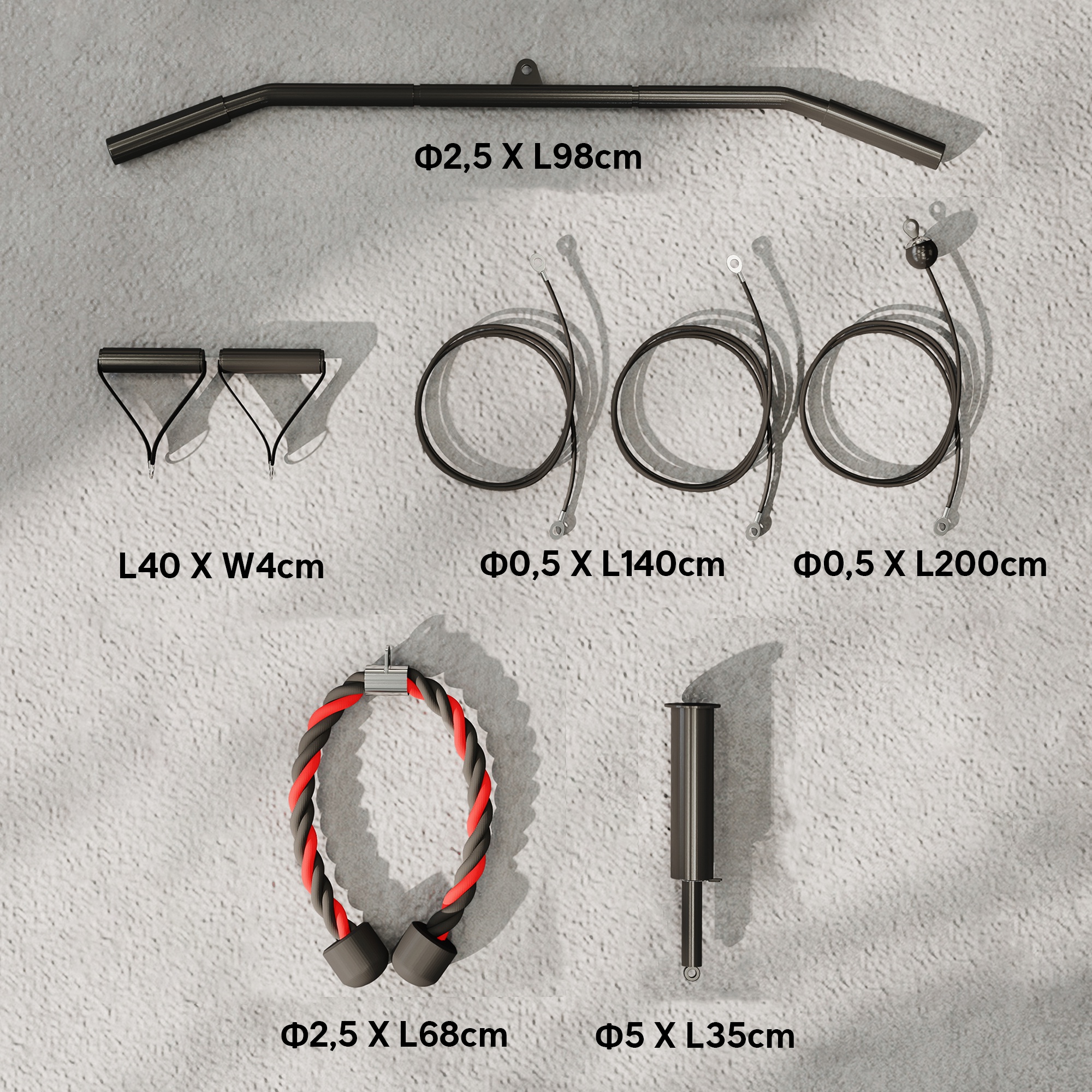Kabelzug-Pulley-System für das Armkrafttraining