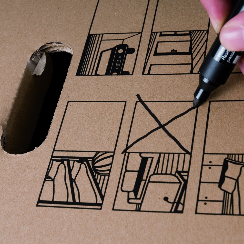 Cargobox PLUS mit Schmetterlingsboden, 660x350x360mm, braun, 2-wellig, VPE10