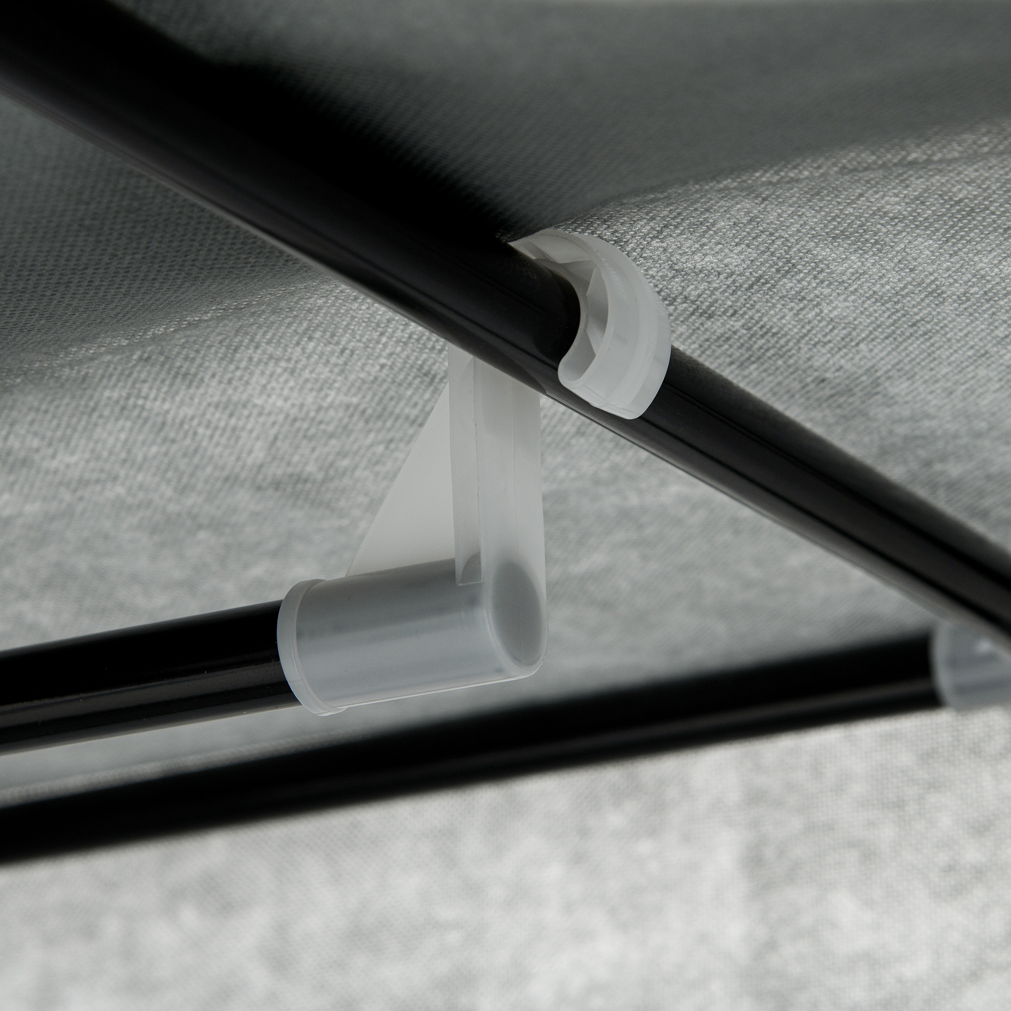 Stoffschrank Kleiderschrank faltbarer Schrank, 1 Kleiderstange, 6 Regalböden, 102 x 42,5 x 162,5 cm, Grau