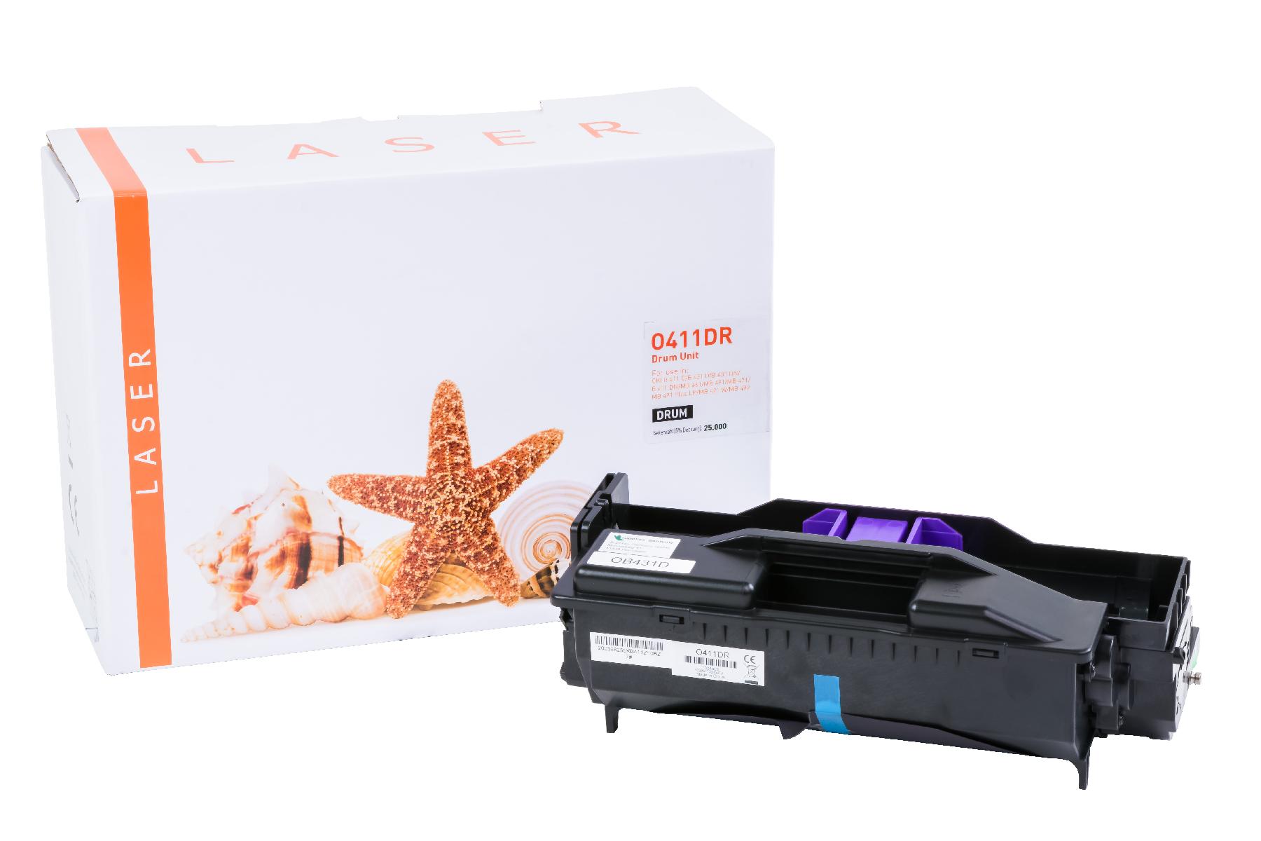 B411DR alternativ Trommel schwarz für OKI / 44574302 / 25.000 Seiten