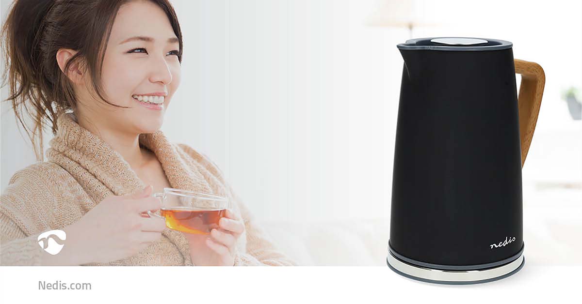 Wasserkocher | 1.7 l | Soft-Touch | schwarz | Um 360 Grad drehbar | Verdecktes Heizelement | Strix Controller | Boil-dry protection