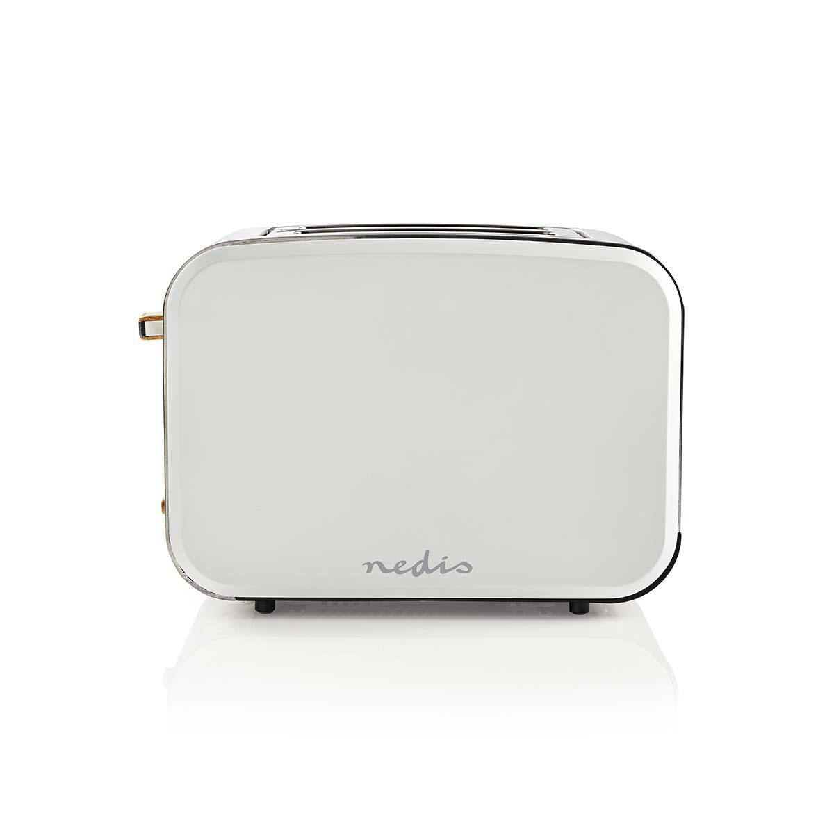 Toaster | Soft Touch Serie | 2 Brotscheiben | 2 Steckplätze | Bräunungsstufen: 6 | Auftaufunktion | Weiss