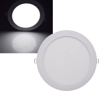 LED Licht-Panel "QCP-22R", Ø 22,5cm, 230V, 18W, 1720 Lumen,4200K /neutralweiß
