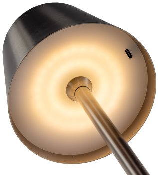 LED Akku-Tischleuchte "Foco Tenda", 2900K, IP44, Touchschalter, 30cm