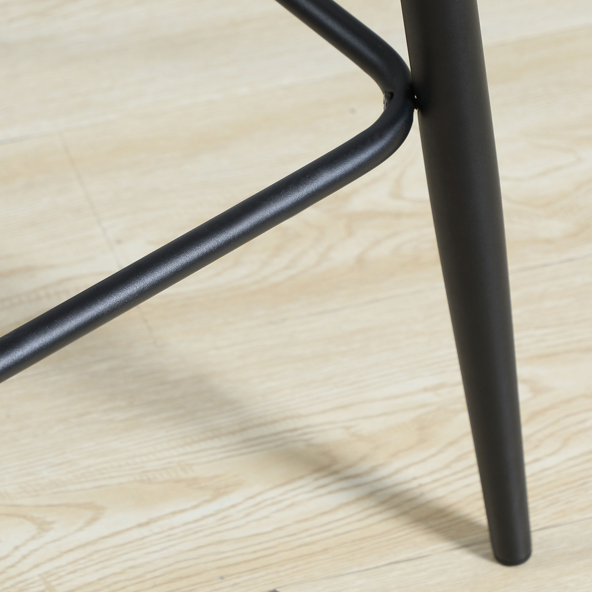 Barhocker 2er-Set, modernes Design, weicher Sitz, Stahlrahmen, 42 x 47 x 105 cm, Grün