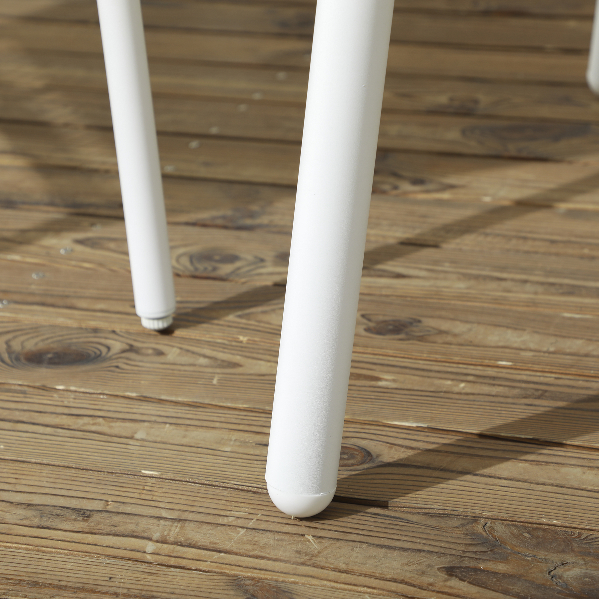 Gartengarnitur, 5-teilig, Rattanoptik, Sitz- & Rückenkissen, rostfreier Alu-Rahmen, Gelb/Weiß/Beige