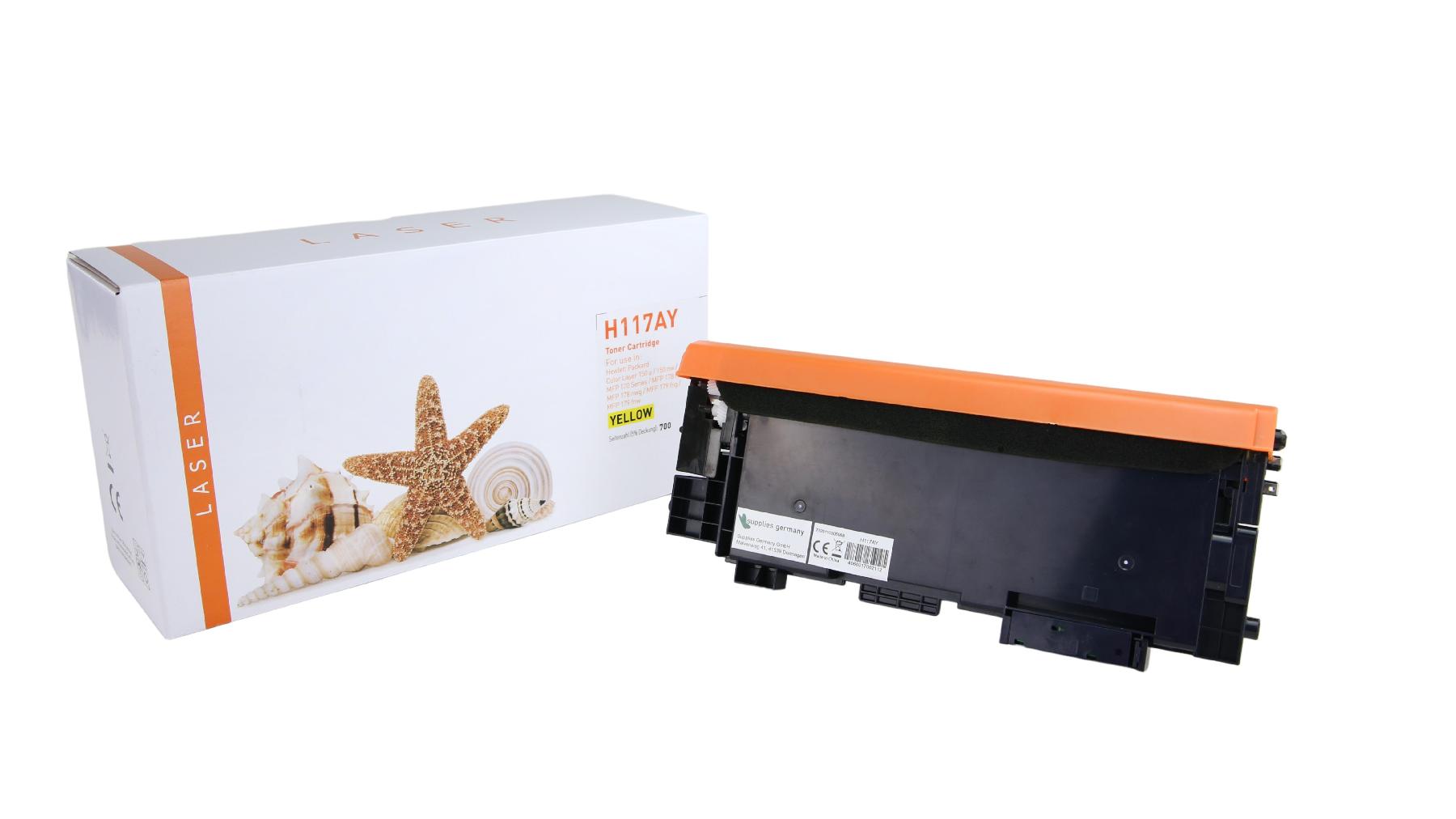 117AY alternativ Toner yellow für HP / W2072A / 700 Seiten