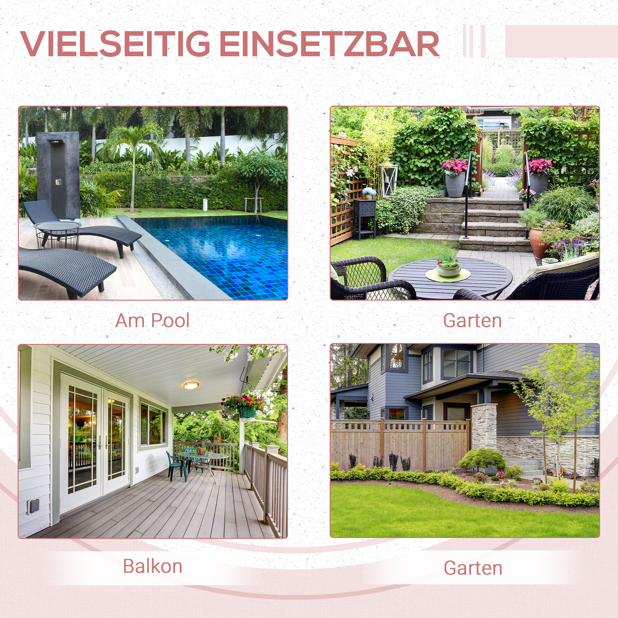 Polyrattan Balkontisch, klappbar, Stahlrahmen, pflegeleicht, 40x40x40 cm, Natur