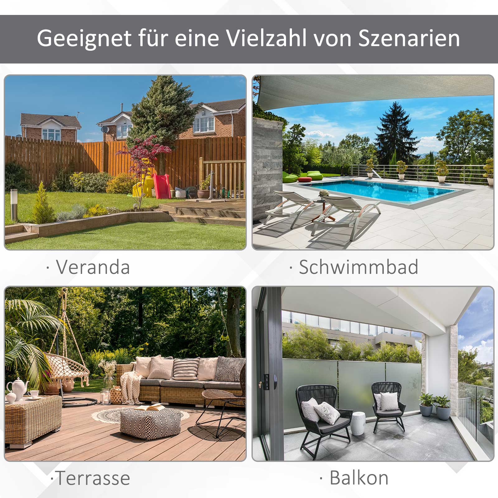 Doppelsonnenschirm Ampelschirm Doppelschirm mit Kurbel Verstellbarer Gartenschirm Sonnenschutz Metall Cremeweiß 440 x 270 x 250 cm