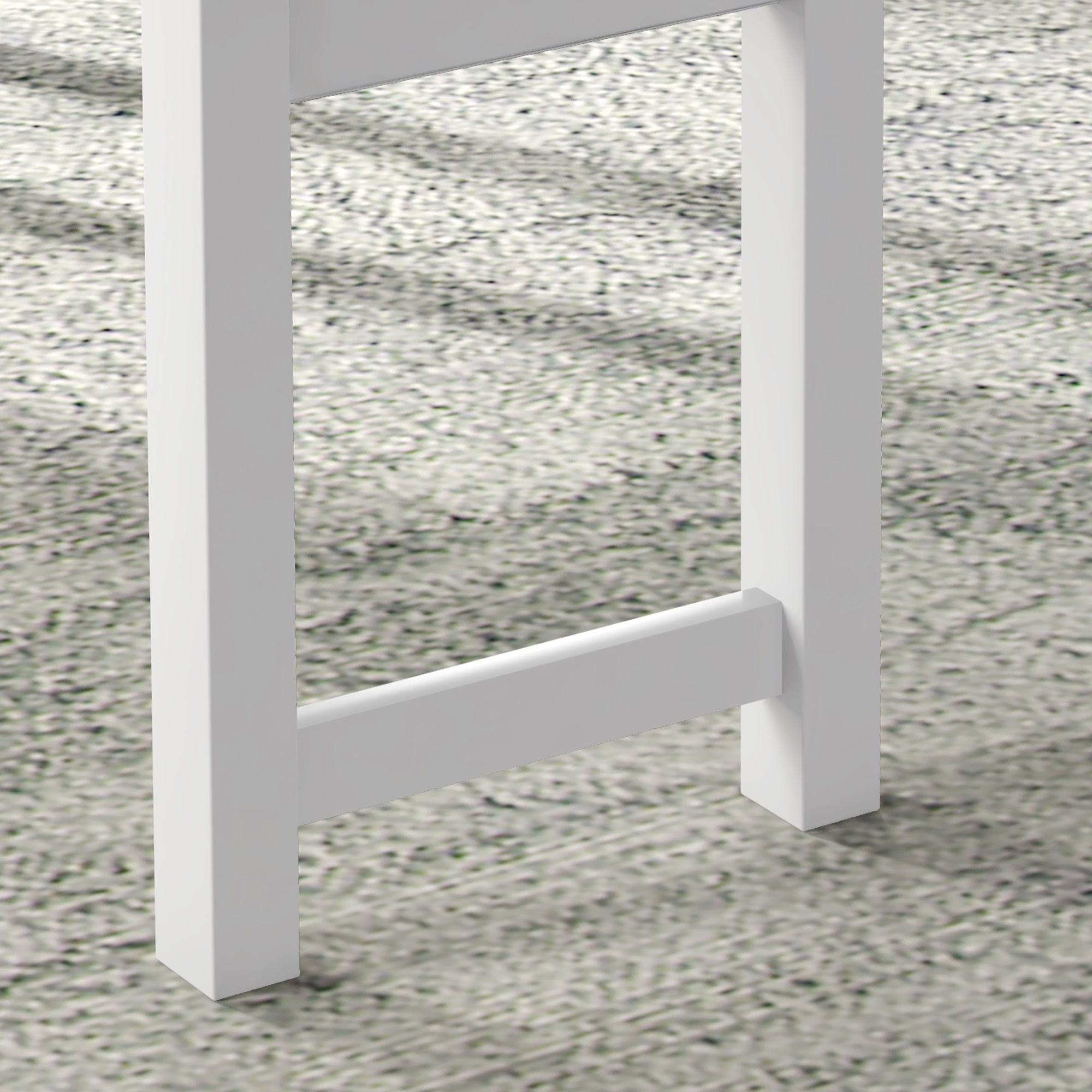 Sitzgruppe, 4-teiliges Esstisch-Set, 1 Tisch, 1 Bank, 2 Stühle, Grau + Weiß