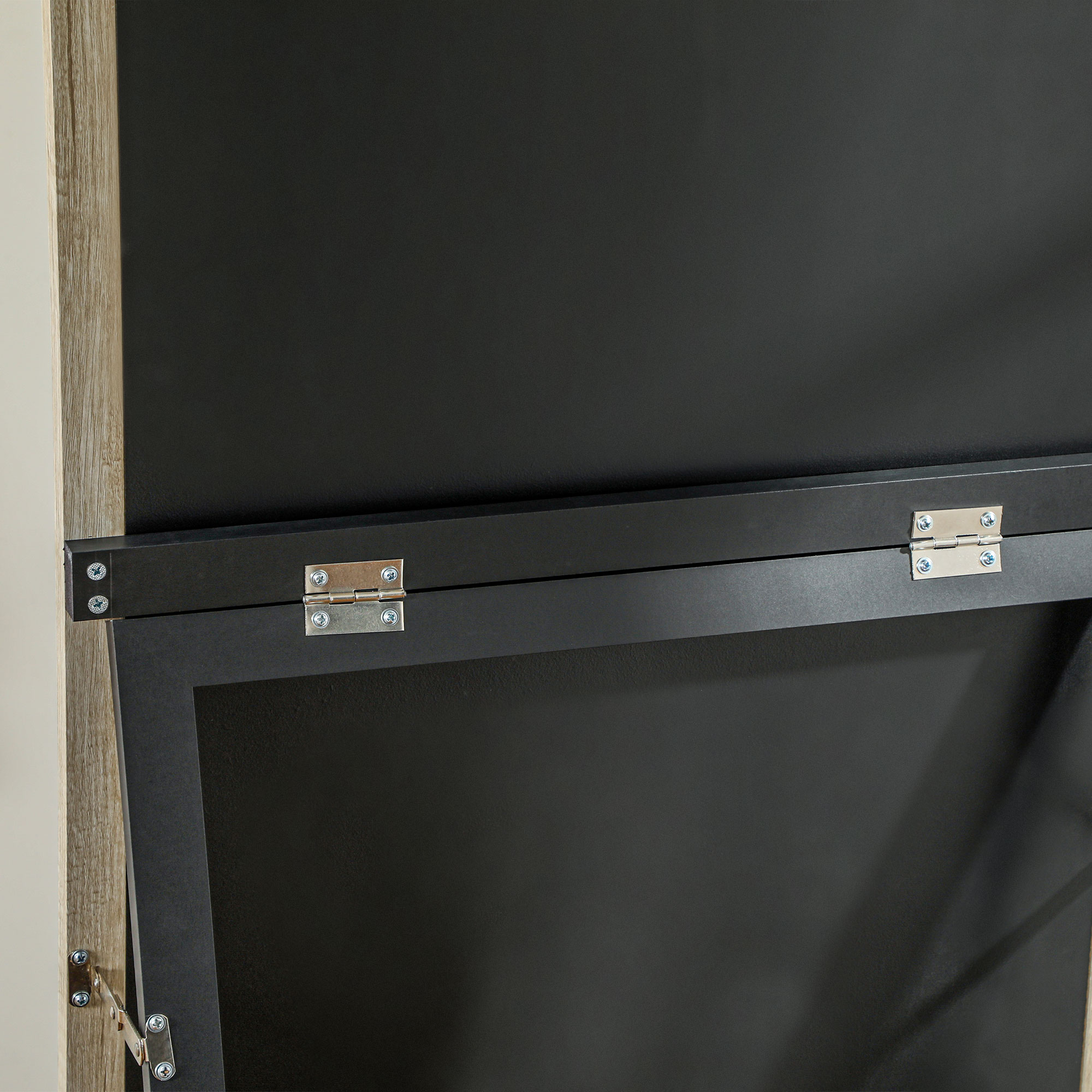 Ganzkörperspiegel, MDF-Rahmen, splitterfreie Folie, 162,6 x 53,3 cm, Naturholz