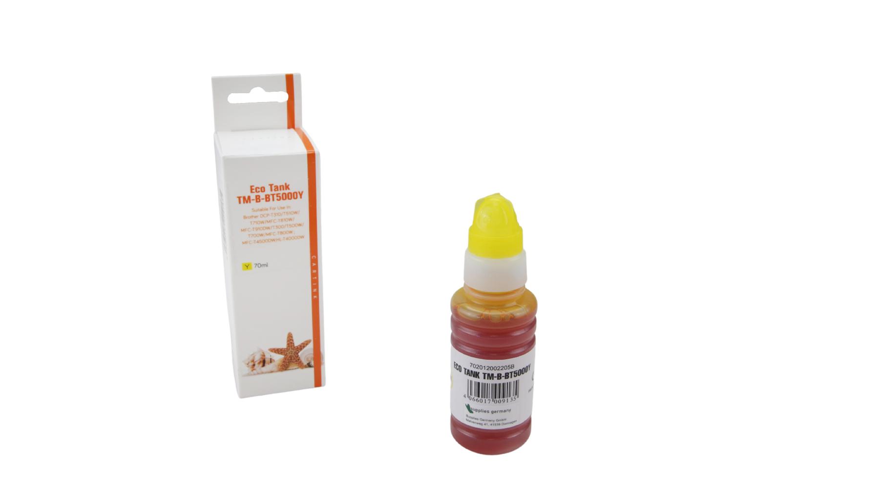 BT5000Y Eco Tank Nachfüllflasche gelb für Brother / BT5000Y / 70ml