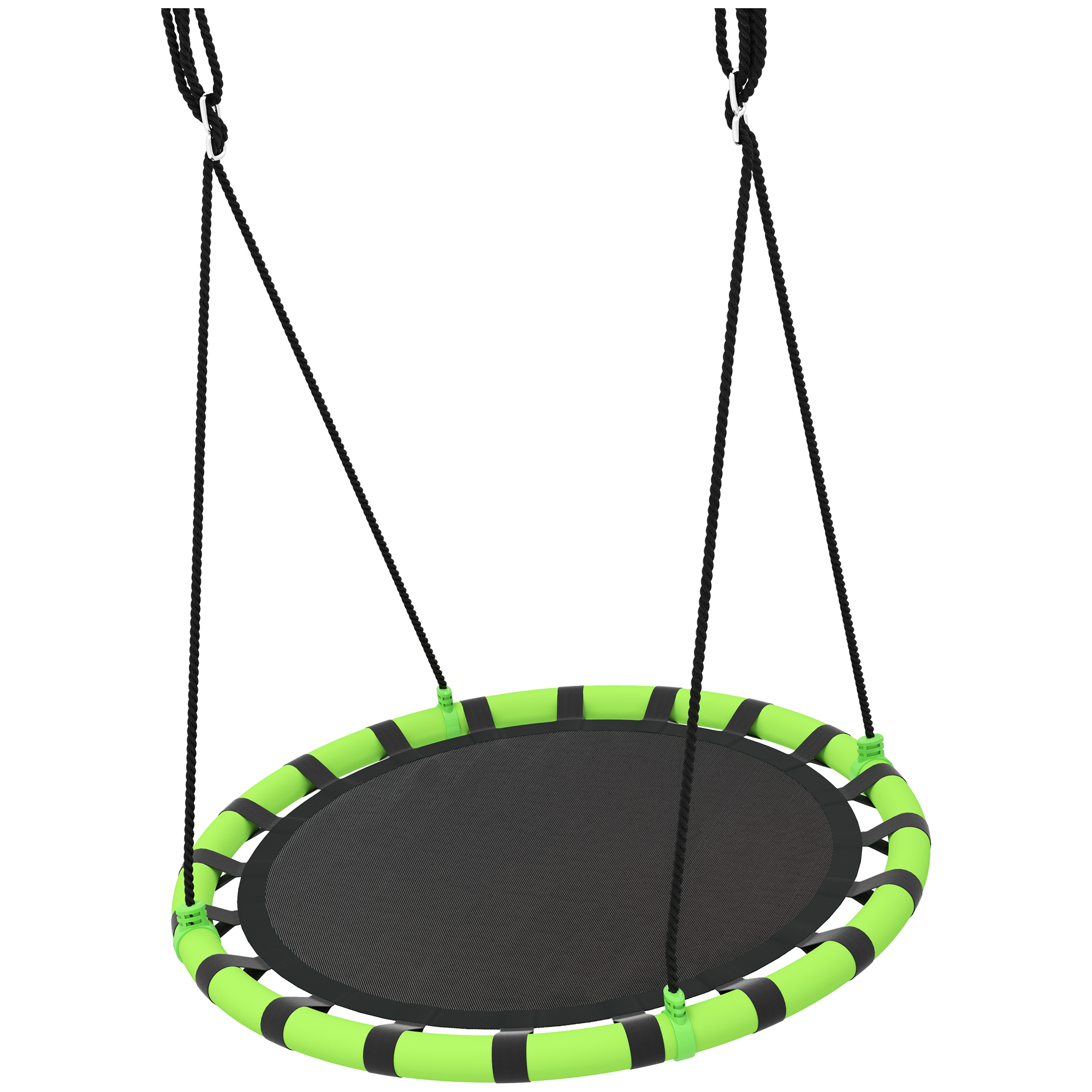 Kinderschaukel, 150 kg belastbar, Ø100 x 180H cm, Metall, Schaumstoff, Schwarz