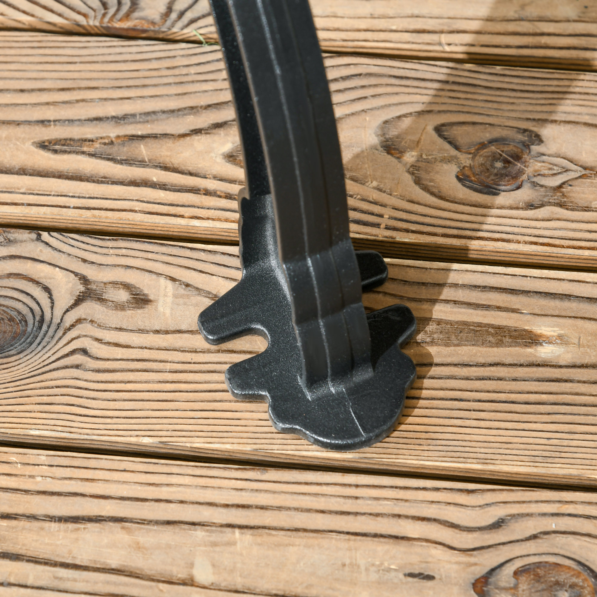 Sitzbank für 2 Personen, dekorative Armlehnen, für Garten & Terrasse, Gussaluminium+Naturholz, 120 x 64 x 79 cm, Teak