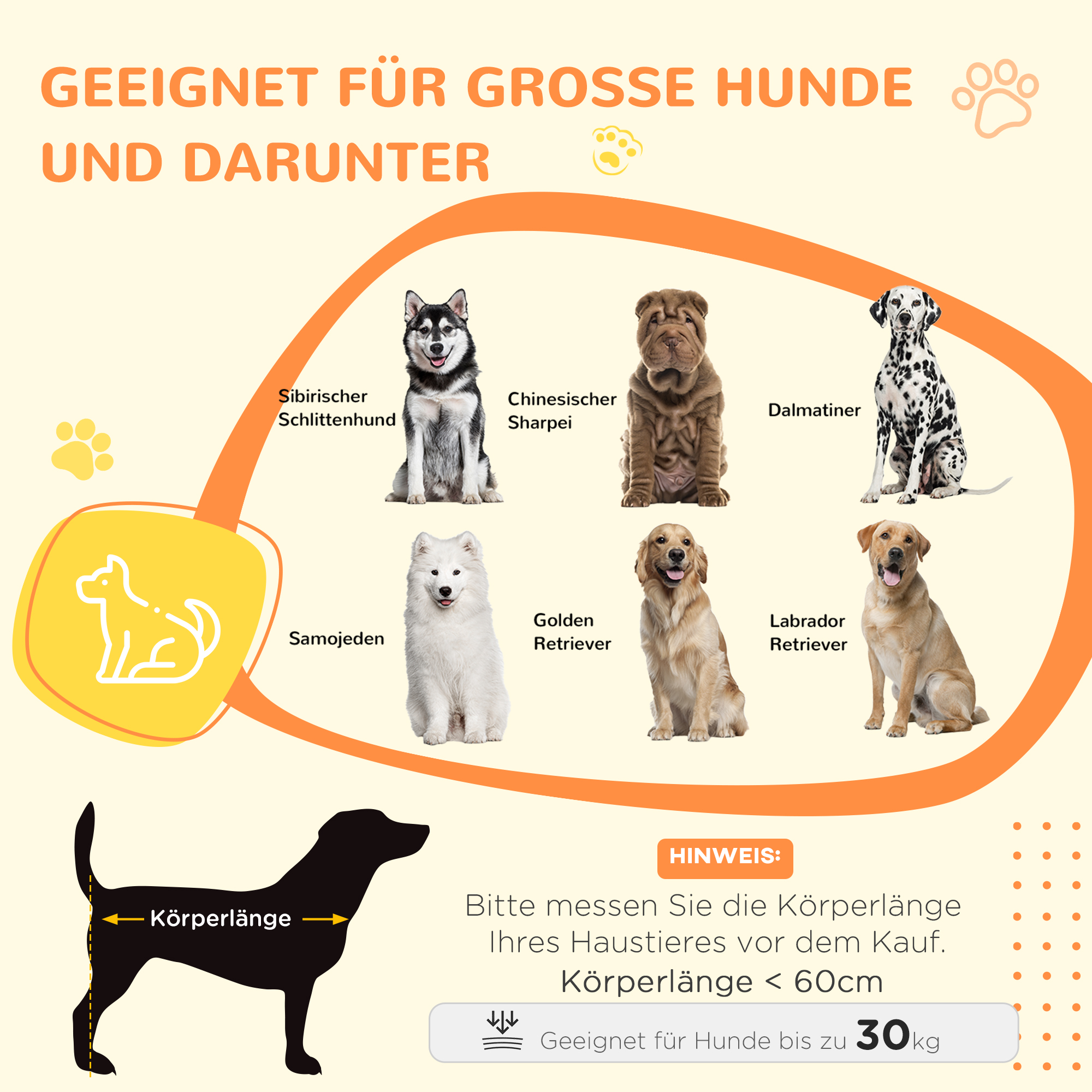 Hundebox, Haustierbox für große Hunde, Hundehütte, Indoor, 106 x 60 x 76 cm, Eiche