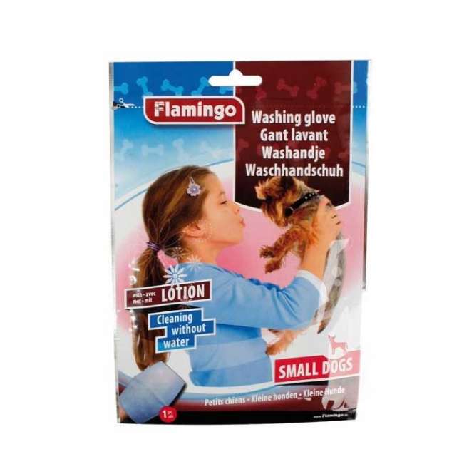 Karlie Flamingo Waschhandschuh mit Lotion für Hunde - Für kleine Hunde Karlie Flamingo Waschhandschuh mit Lotion für Hunde - Für kleine Hunde