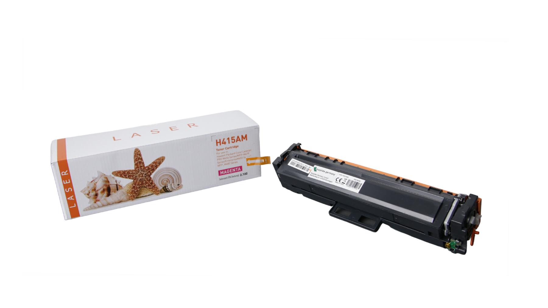 415AM alternativ Toner Magenta für HP / W2033A / 2.100 Seiten