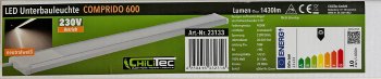 LED Unterbauleuchte "Comprido 600", 230V,10W, 1430lm, 60cm,4200K neutralweiß