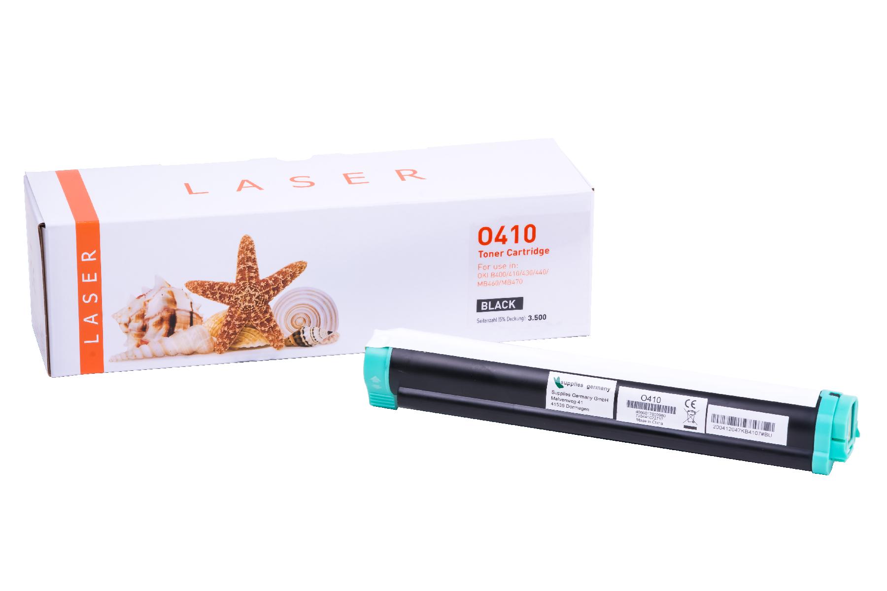 B410 alternativ Toner schwarz für OKI  / 43979102 / 3.500 Seiten
